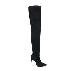 Dominque blk Steve Madden thigh high suade boots